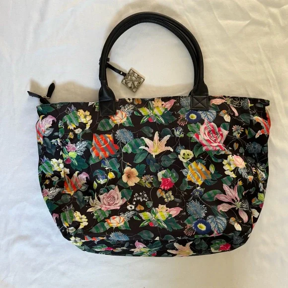 Vintage Christian Lacroix Floral Canvas Tote with Leather Handles – Large - Picture 4 of 4